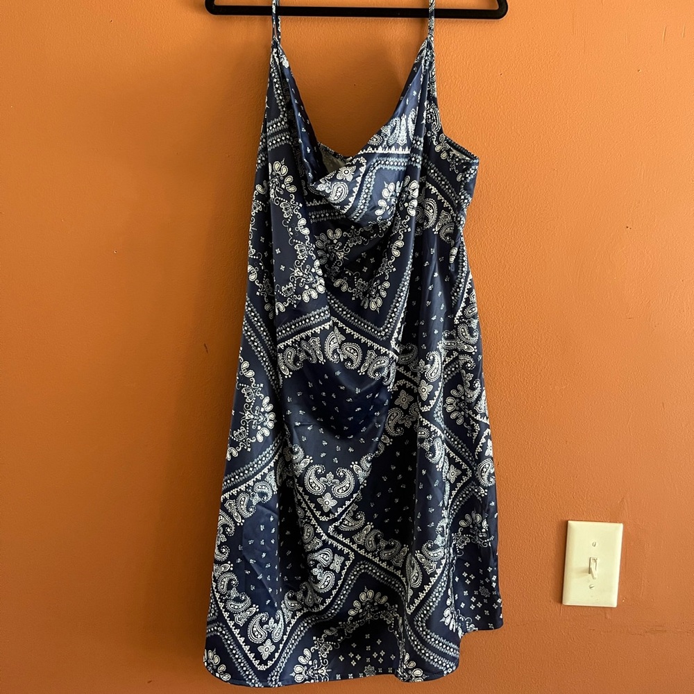 Cider Dress Navy Paisley Mini Dress